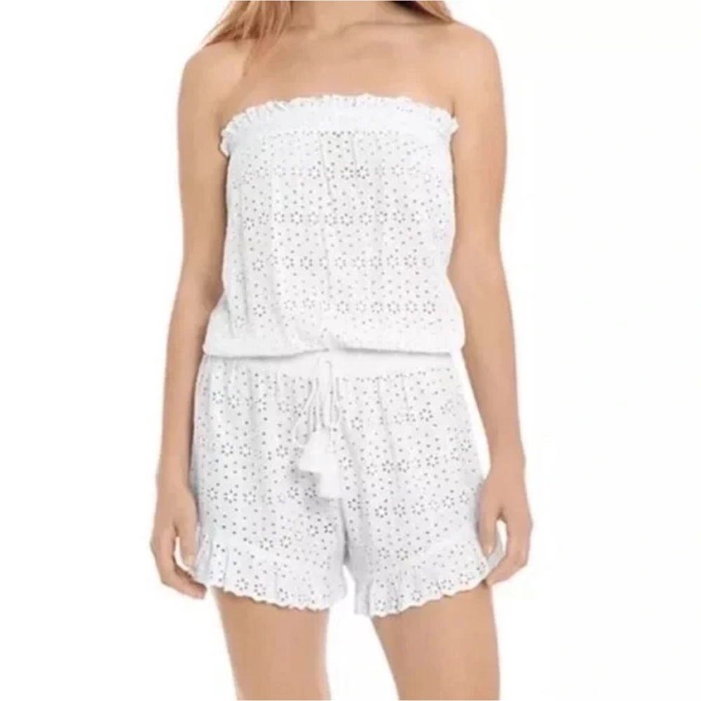 Ralph Lauren Eyelet Strapless Romper